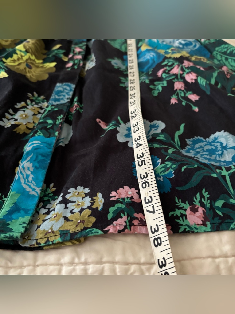 Tuckernuck Sz XXXL Black Verdant Dark Floral Royal Boxy Shirt Dress Button Up - Picture 10 of 10